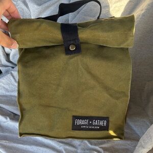 Forage + Gather Olive Green Canvas Lunch Bag